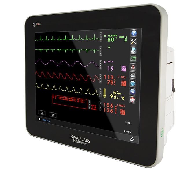 Spacelabs Health Monitor de beira de leito compacto Qube | Spacelabs Healthcare